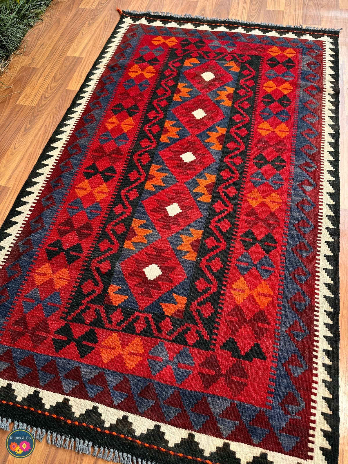 Pure wool kilim 5ft 2in x 3ft 1in