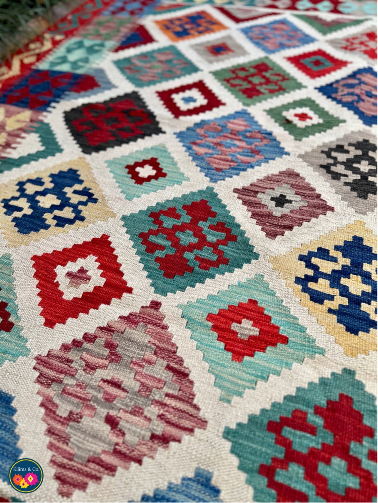 Pure wool kilim  6'6"x5'1