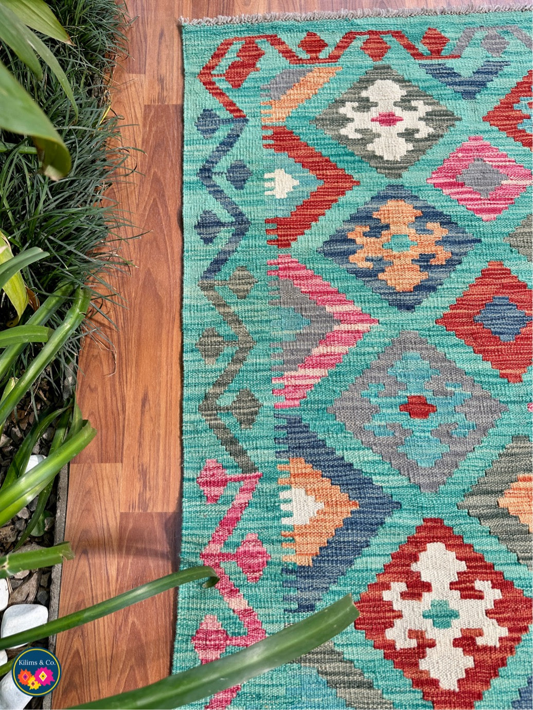 Pure wool kilim 5'10”x4'2”