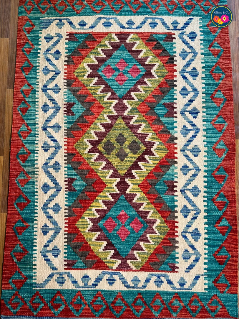 Pure wool kilim 5’0 x 3’4
