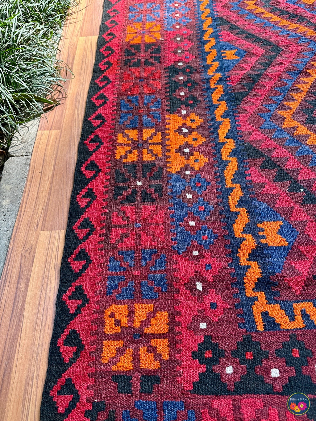 Pure wool Ghalmoori kilim (6′10″ × 4′4″)