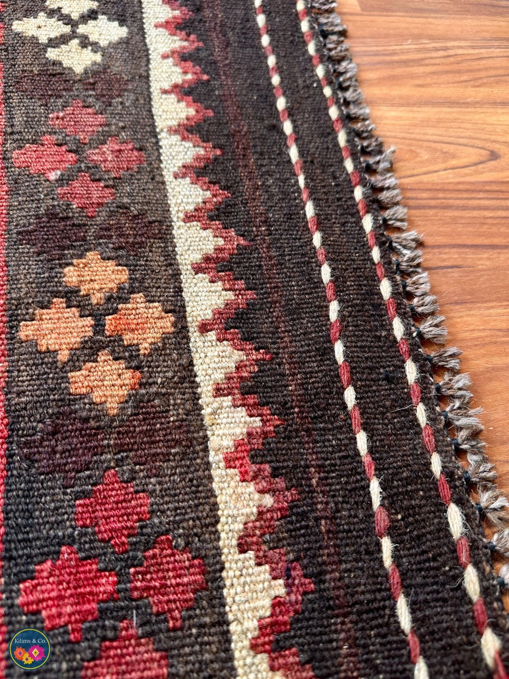 Pure wool kilim 4ft 5in x 3ft 3in