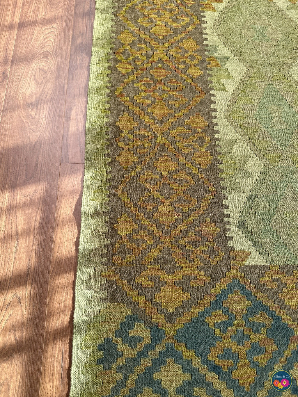 Over-dyed kilim 6ft 8in x 5ft 2in