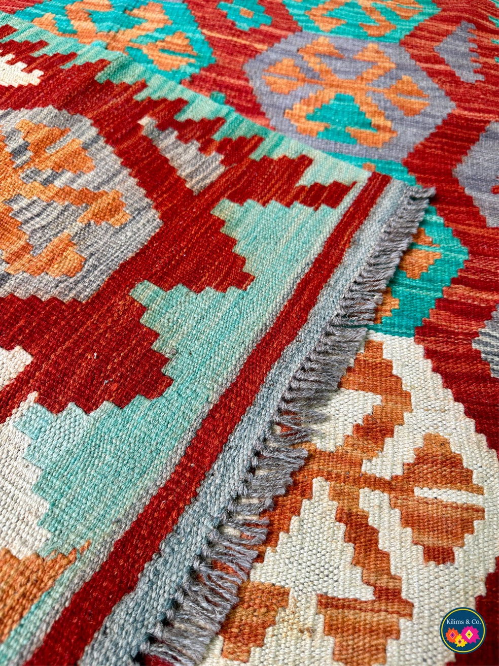 Pure wool kilim 4ft 5in x 3ft 2in