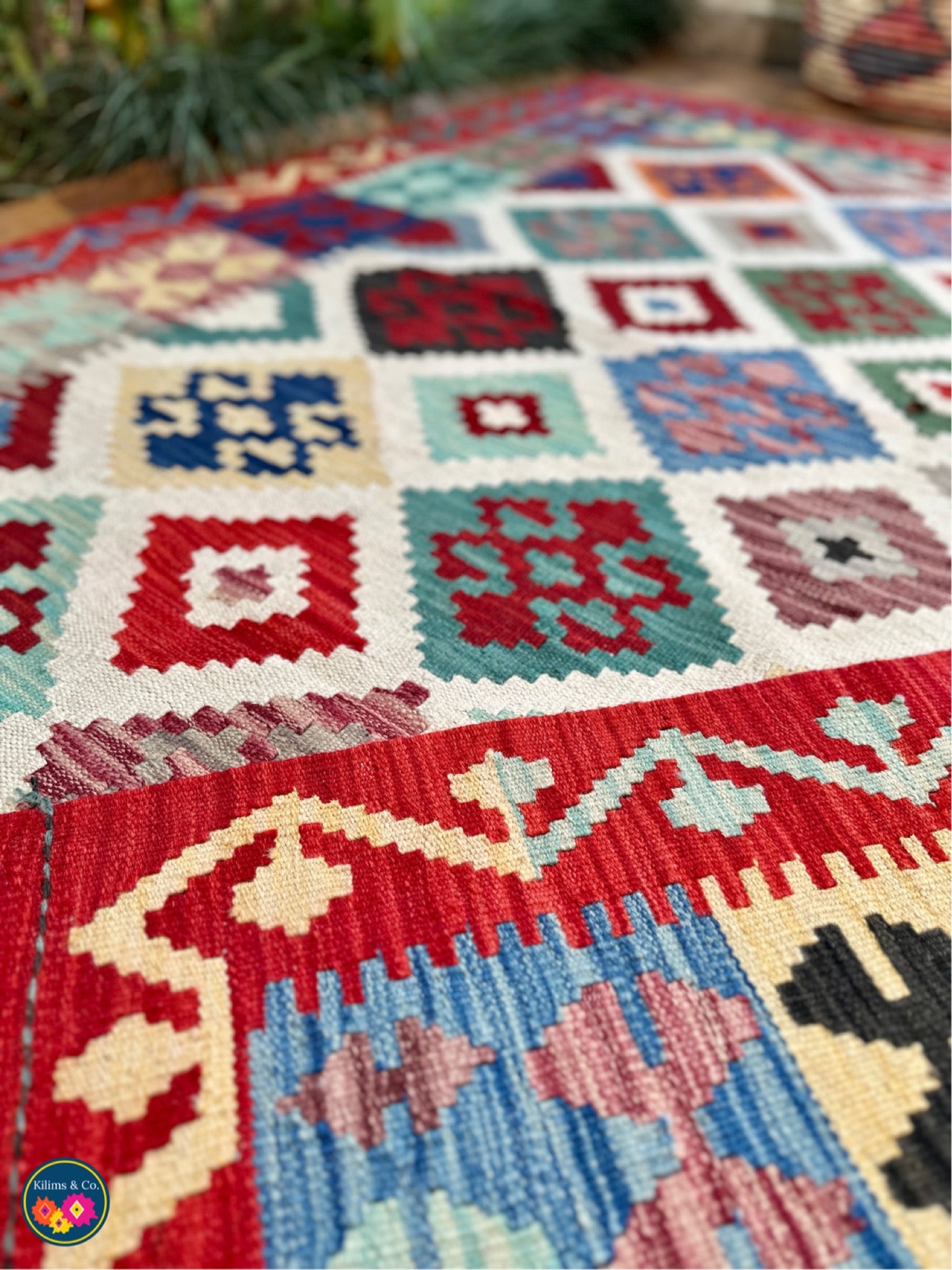 Pure wool kilim  6'6"x5'1