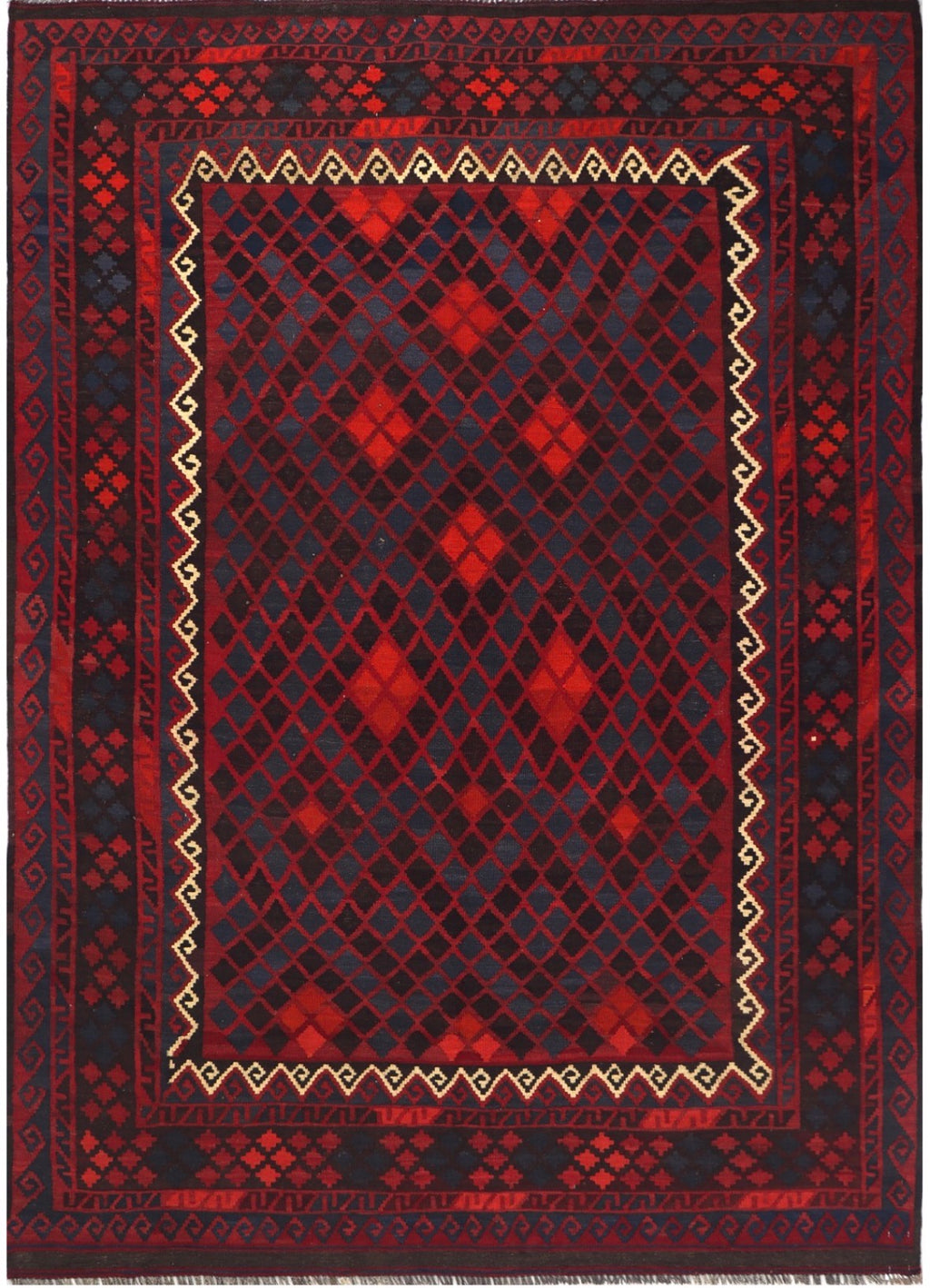 Pure Wool kilim 8ft 9in x 6ft 5in