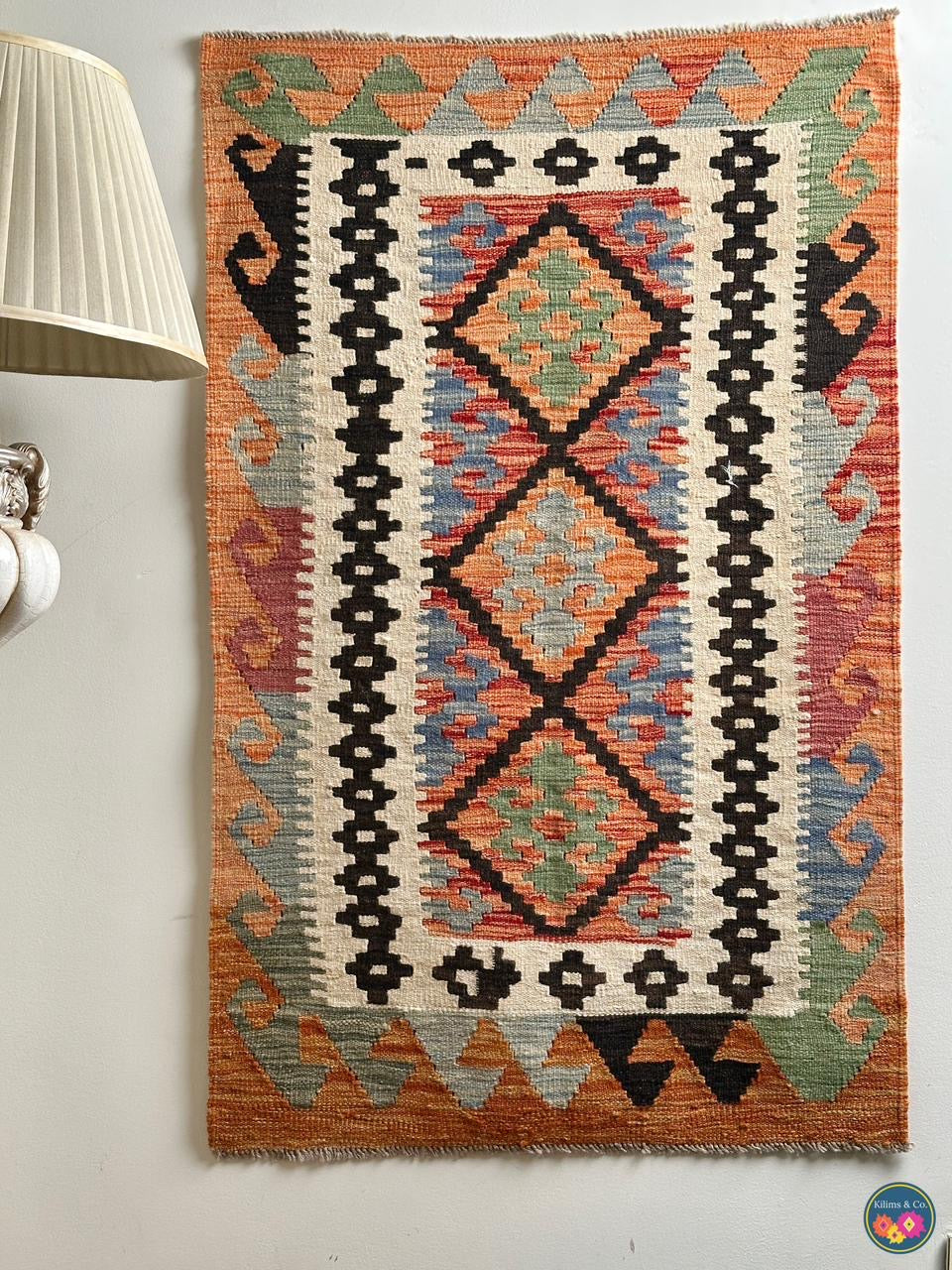 Pure Wool Hanging kilim 4’1”x2’7”