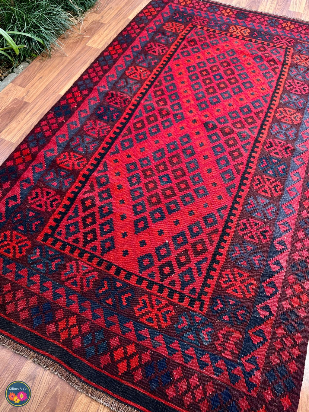 Pure wool kilim 5ft 11in x 3ft 6in