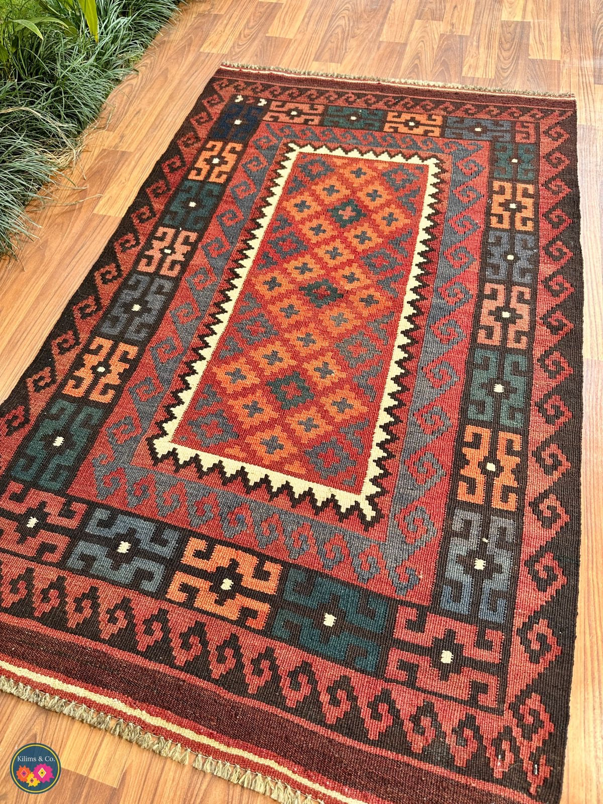 Pure wool kilim 4ft 9in x 2ft 11in