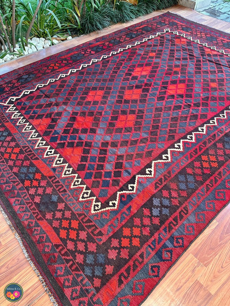 Pure Wool kilim 8ft 9in x 6ft 5in