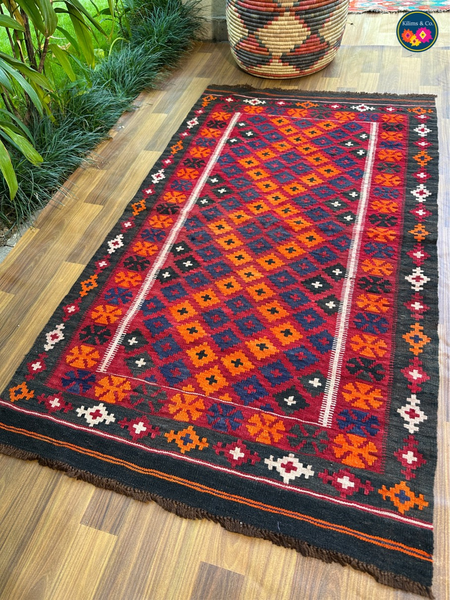 Pure wool kilim 5’2 x 3’0