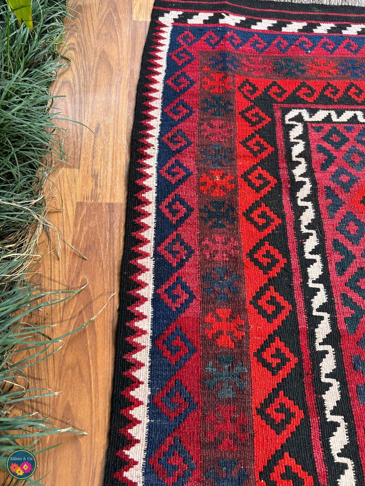 Pure wool kilim 6ft 3in x 3ft 3in