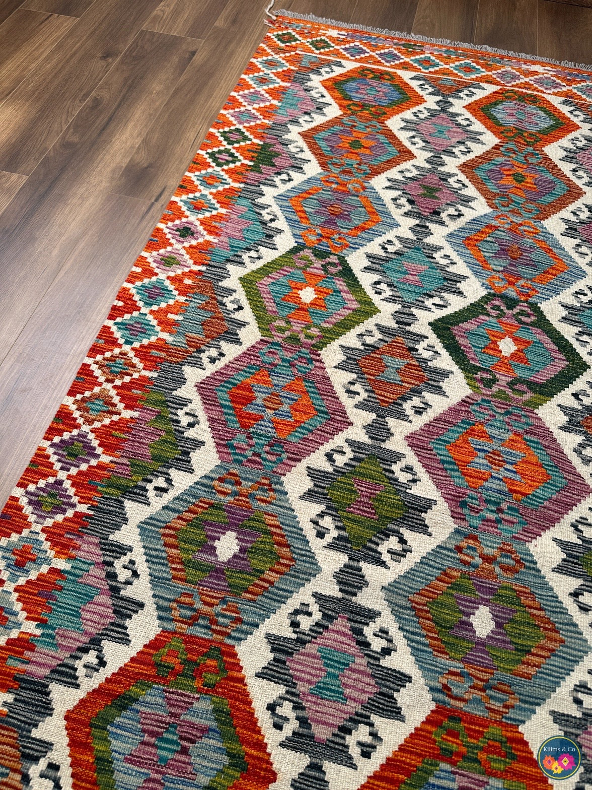 Pure Wool kilim 6ft 4in x 4ft 3in