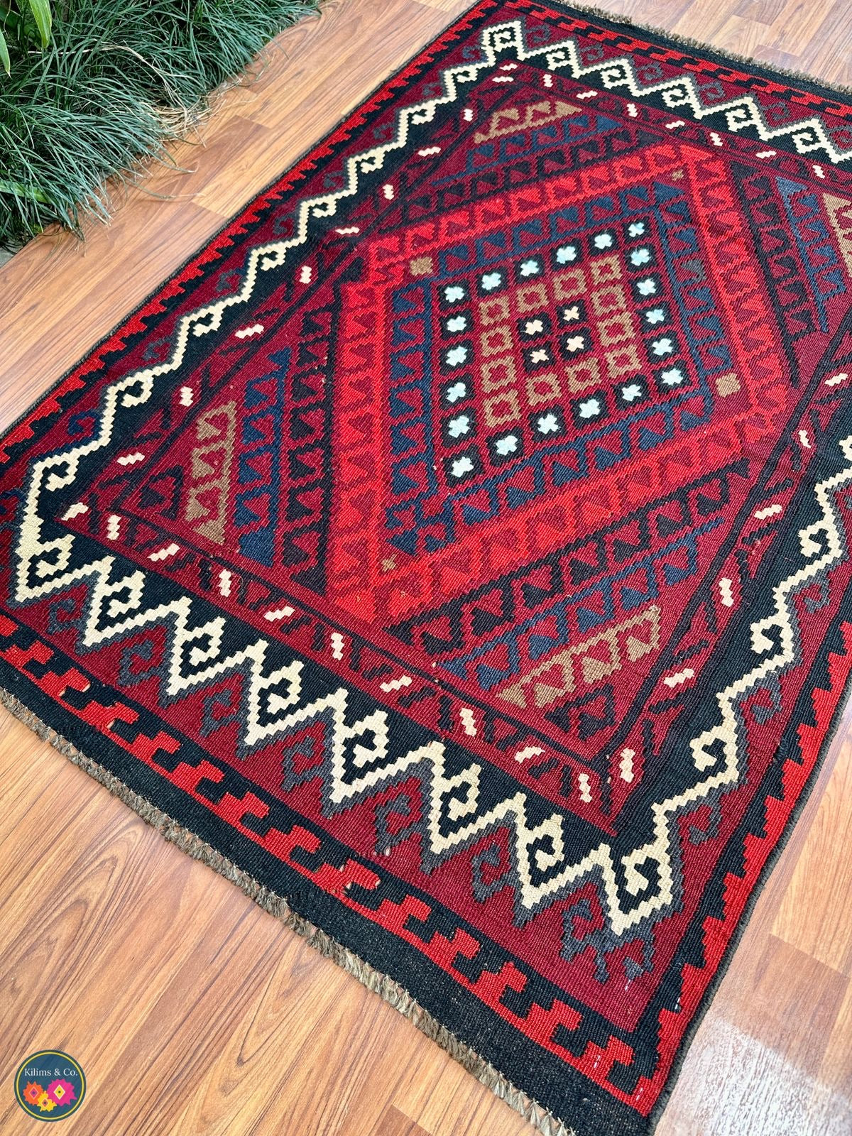 Pure wool kilim 5ft 1in x 3ft 6in
