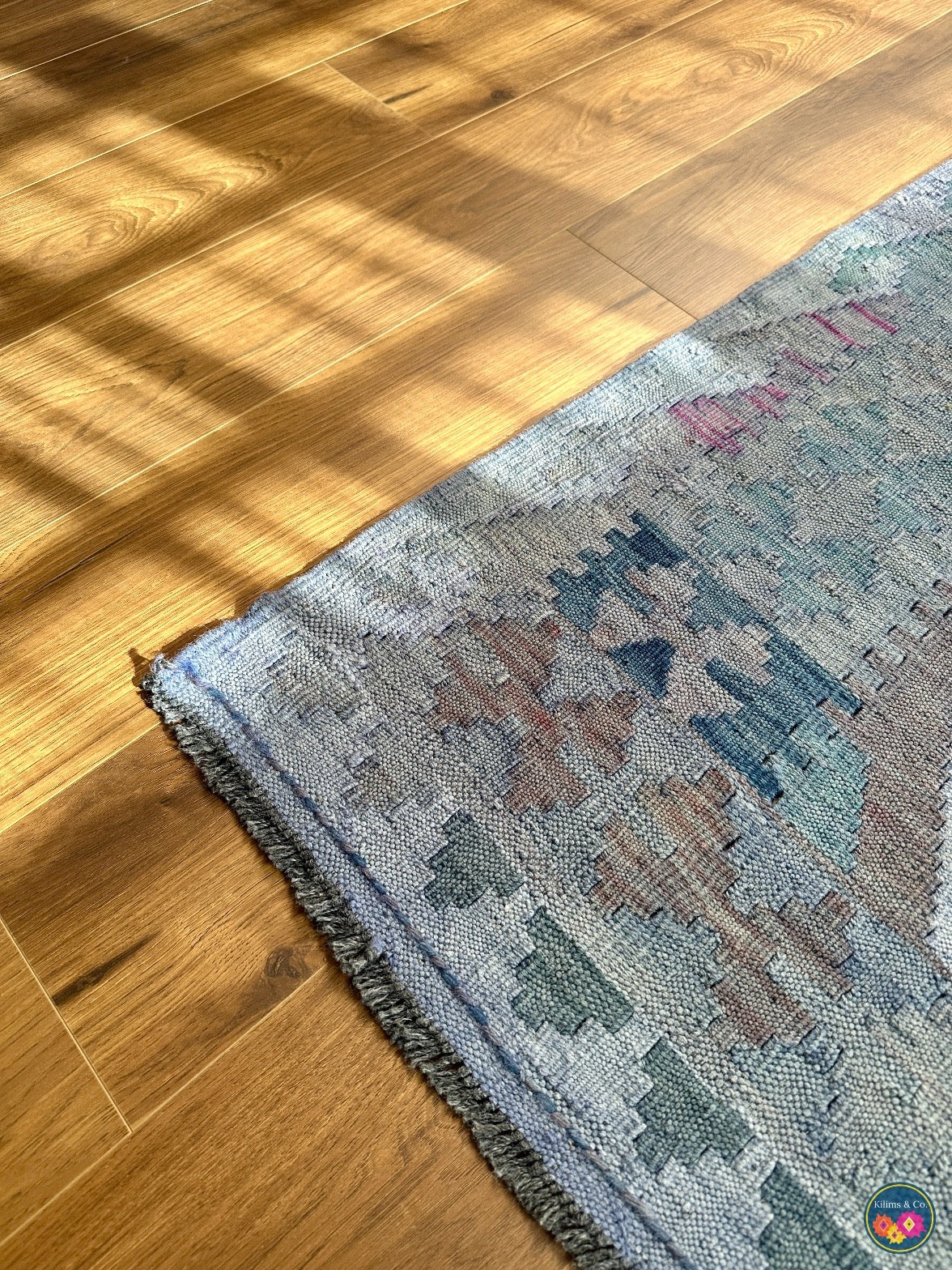 Over-dyed kilim 6ft 5in x 4ft 11in