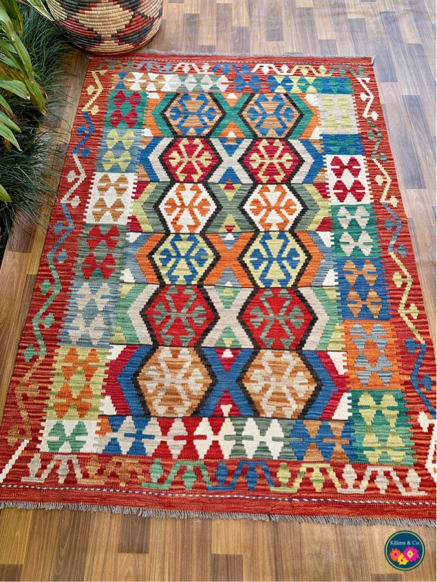 Pure wool kilim 5'11"x4'1