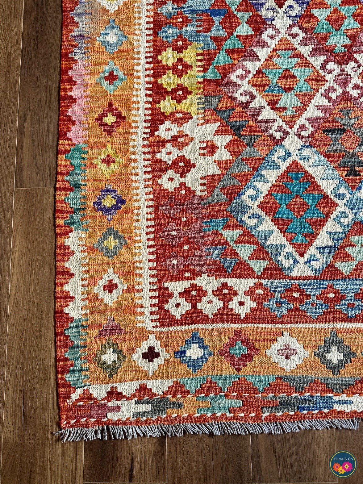 Pure Wool kilim 6ft 4in x 5ft 2in