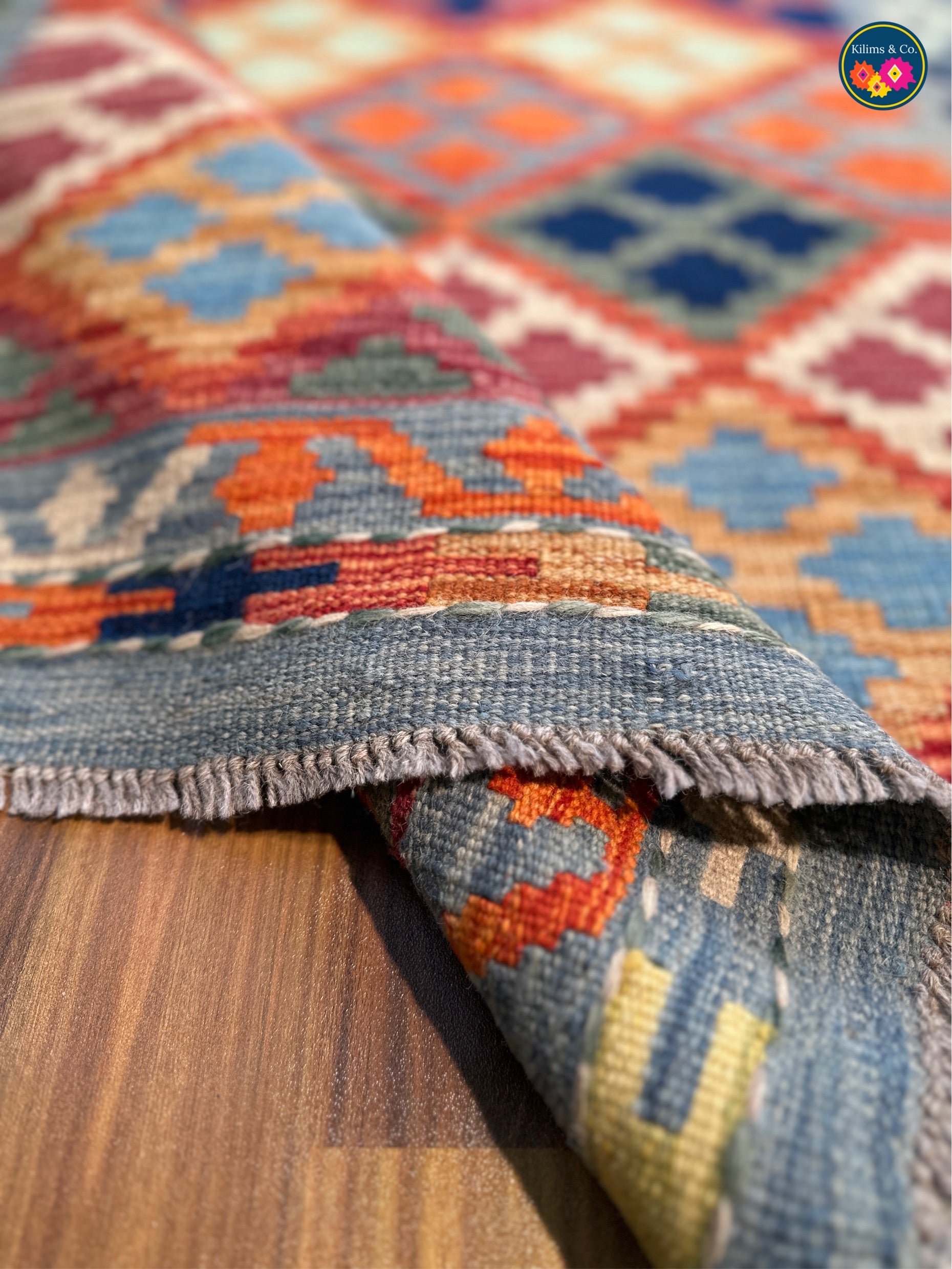 Pure wool kilim 4’11 x 3’4