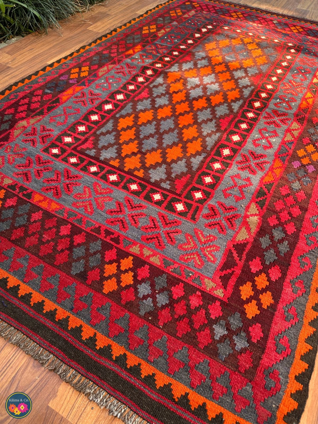 Pure wool kilim 6ft 5in x 3ft 8in