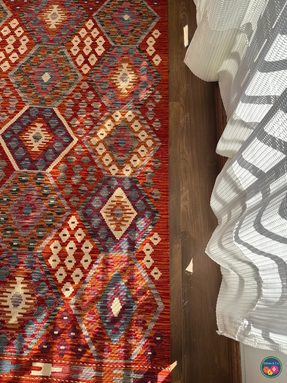 Pure Wool kilim 7ft 0in x 4ft 10in