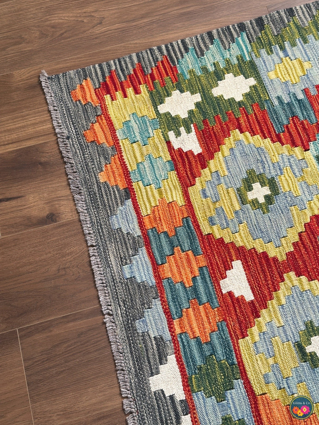 Pure Wool kilim 6ft 3in x 5ft 2in