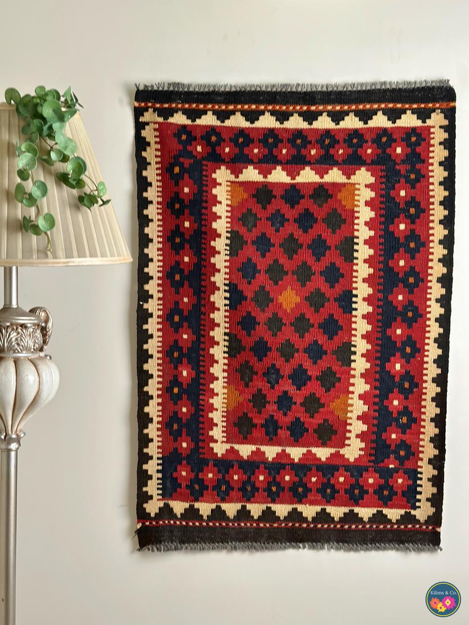 Pure Wool Hanging kilim 3’7”x2’7”