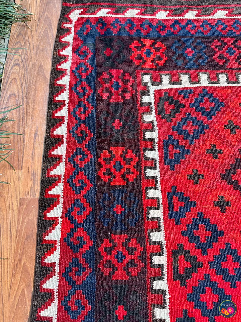 Pure wool kilim 6ft 5in x 3ft 3in
