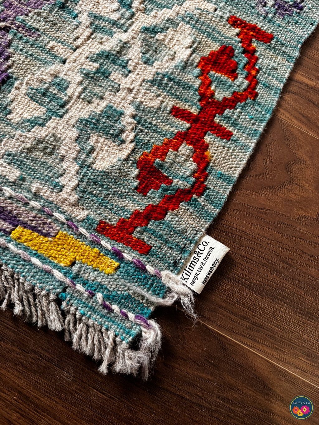 Pure Wool kilim 4’10”x3’5”
