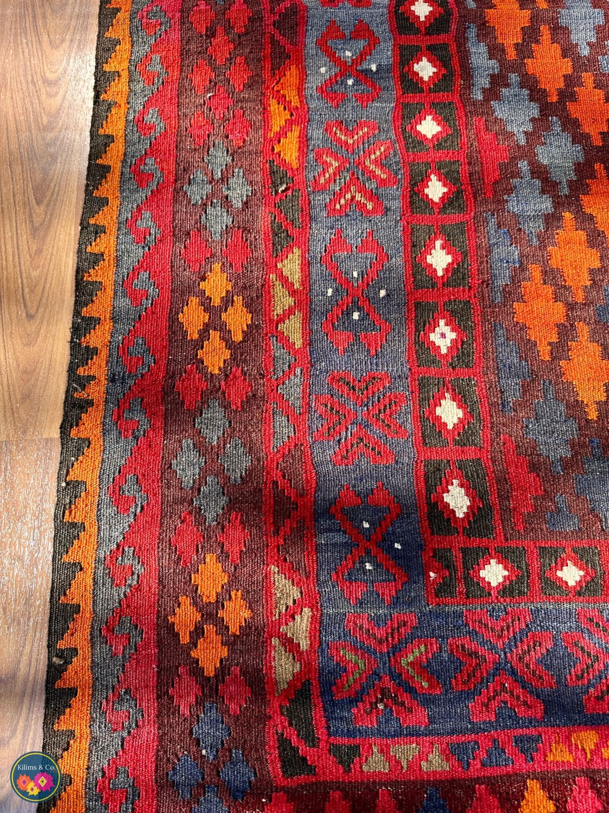 Pure wool kilim 6ft 5in x 3ft 8in