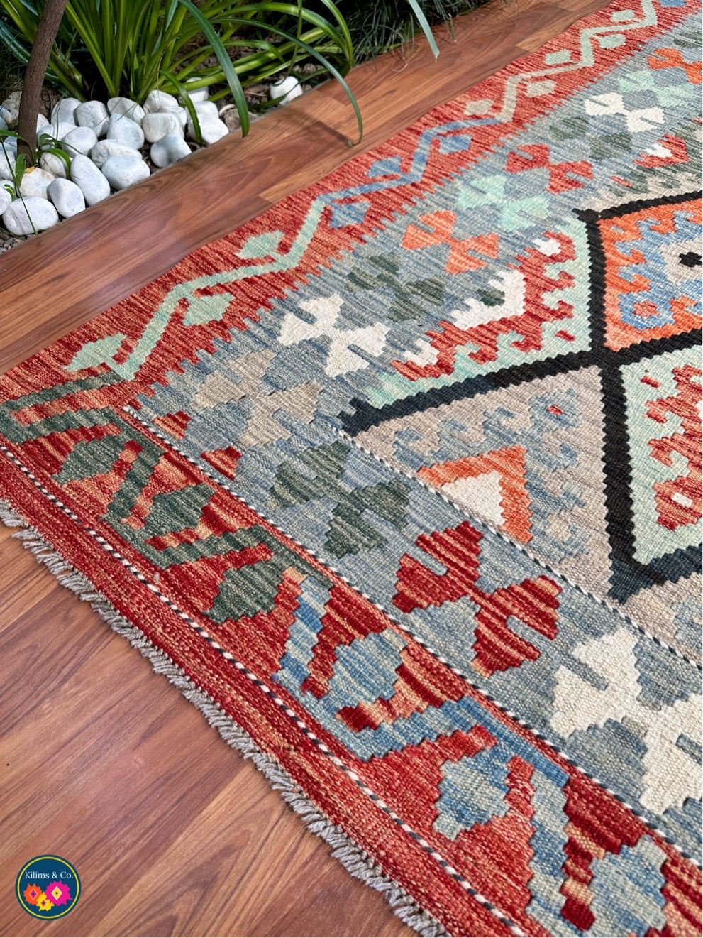 Pure wool kilim 5'8”x4'2”