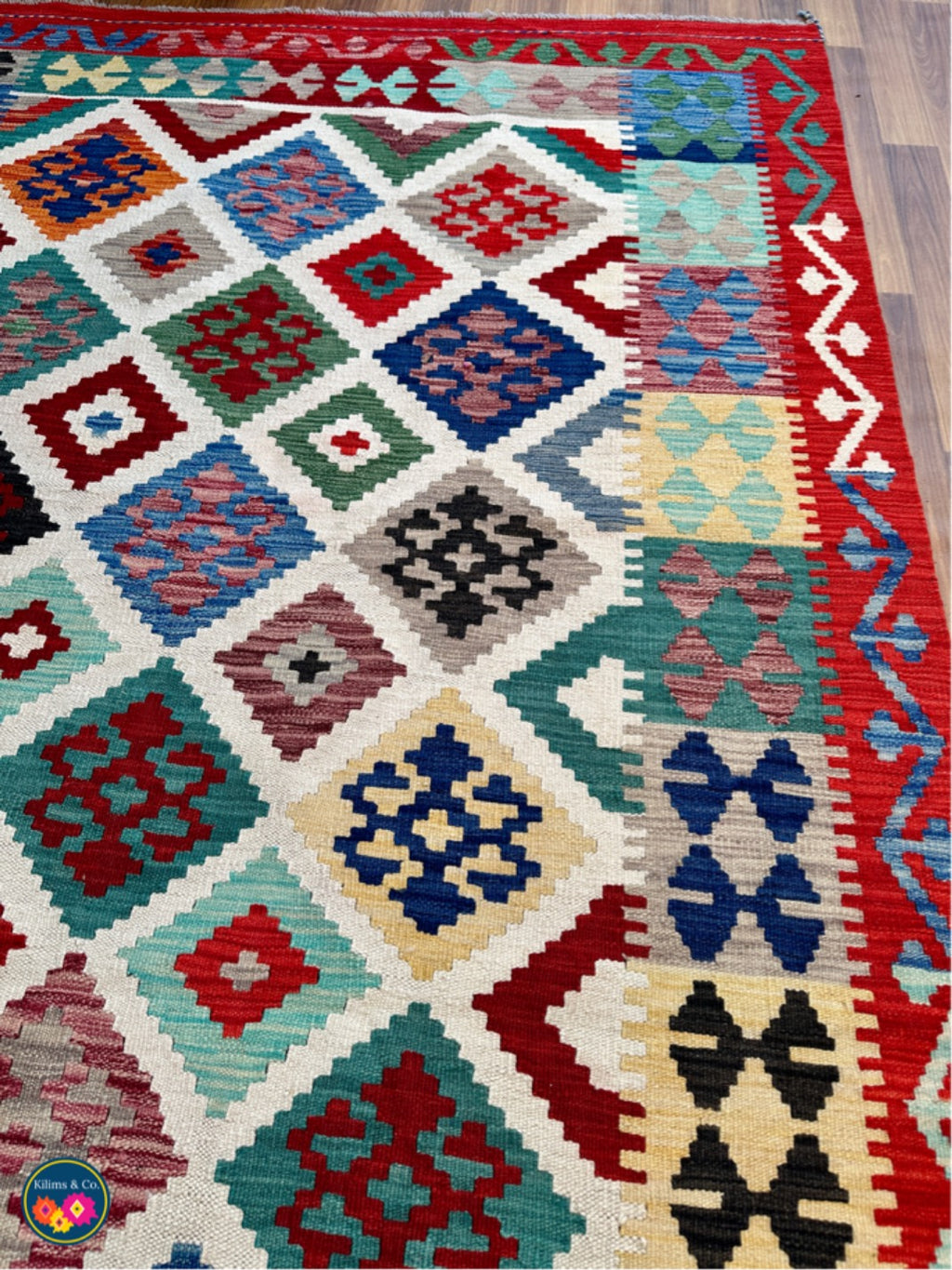 Pure wool kilim  6'6"x5'1