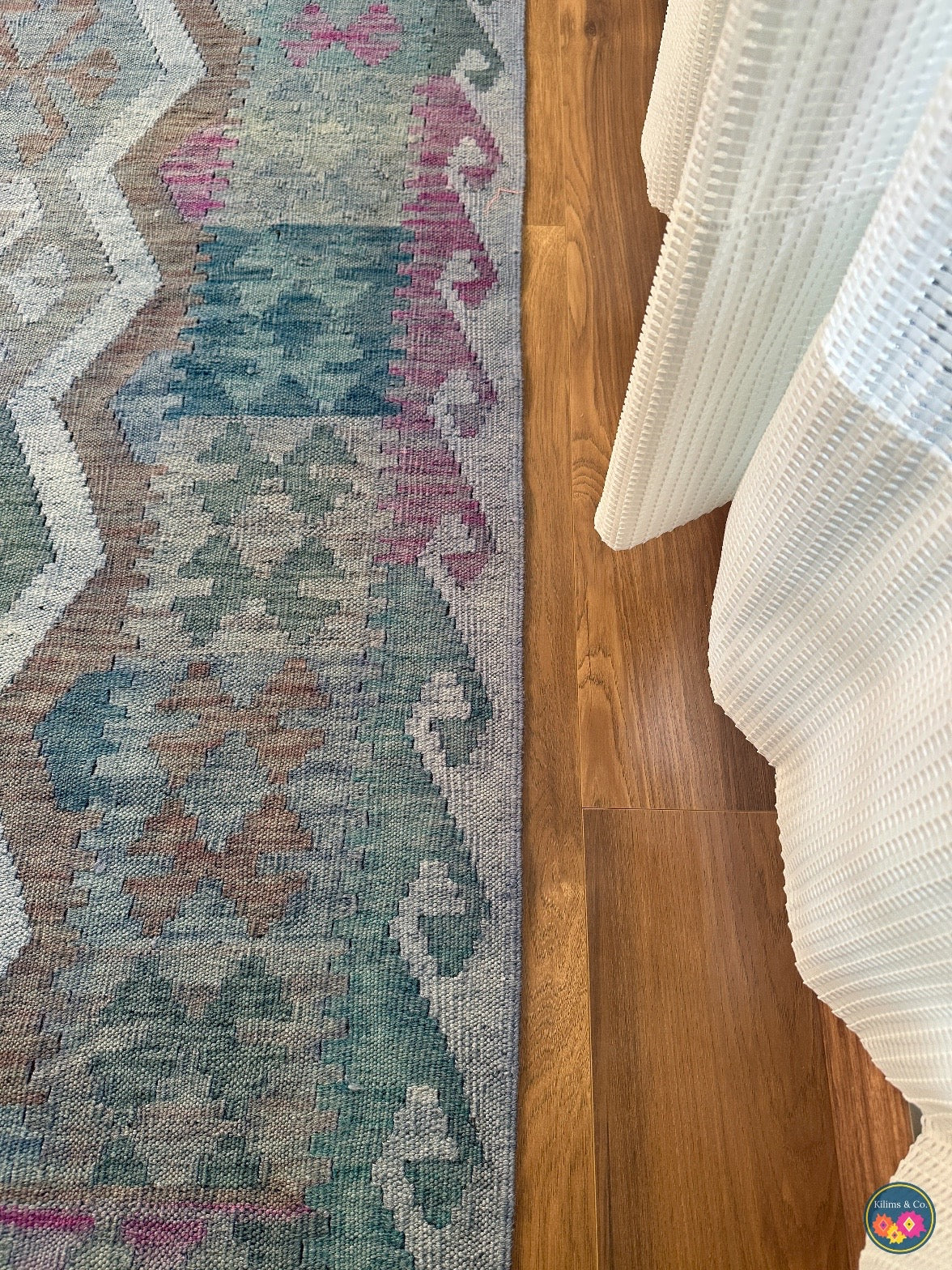 Over-dyed kilim 6ft 5in x 4ft 11in